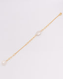 Perrie Pearl Gold Chain Bracelet
