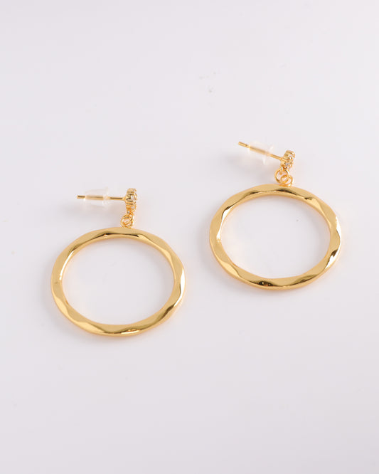 Anastasia Gold Irregular Circle Earrings