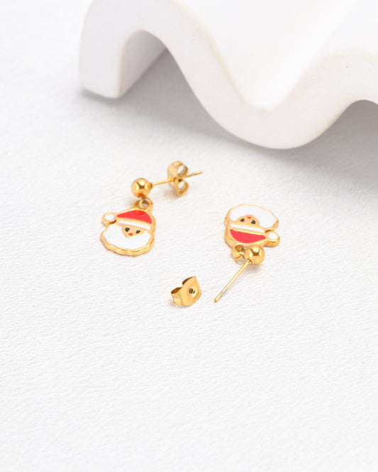 Santa Claus Gold Earrings