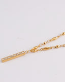 Linne Zirconia Gold Pendant Necklace Linne Zirconia Gold Pendant Necklace