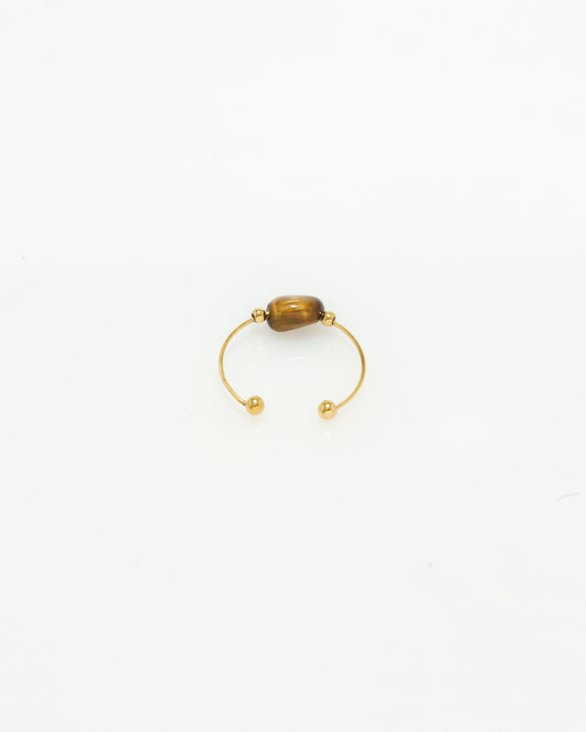 Tiger Eye Stone Gold Ring