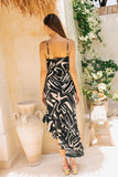 Niko Black Abstract Asymmetric Maxi Dress Niko Black Abstract Asymmetric Maxi Dress