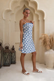 Maren Blue White Abstract Mini Dress Maren Blue White Abstract Mini Dress