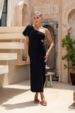 Corinne Black One Shoulder Maxi Dress Corinne Black One Shoulder Maxi Dress