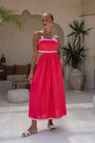 Daisy Hot Pink Ric Rac Maxi Dress Daisy Hot Pink Ric Rac Maxi Dress