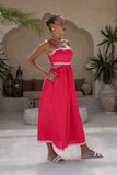 Daisy Hot Pink Ric Rac Maxi Dress Daisy Hot Pink Ric Rac Maxi Dress