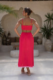 Daisy Hot Pink Ric Rac Maxi Dress Daisy Hot Pink Ric Rac Maxi Dress