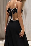 Aris Black Tie Back Maxi Dress Aris Black Tie Back Maxi Dress