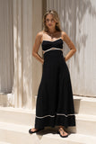 Aris Black Tie Back Maxi Dress Aris Black Tie Back Maxi Dress