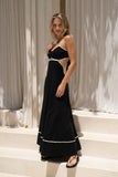 Aris Black Tie Back Maxi Dress Aris Black Tie Back Maxi Dress