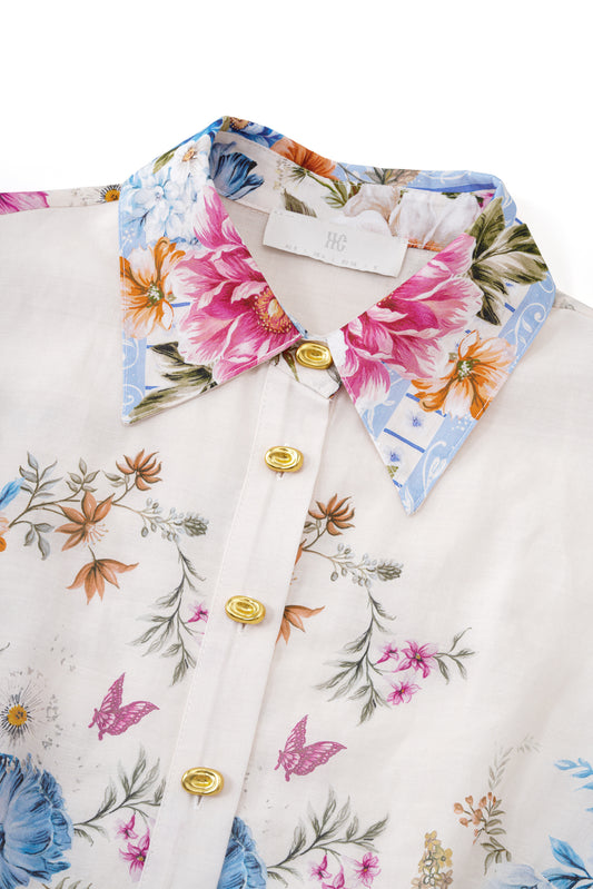 Evanthe Blue Floral Mini Dress