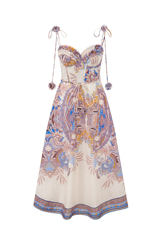 Bondi Blue Boho Tie Maxi Dress