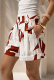 Suki Brown Geo Tailored Shorts Suki Brown Geo Tailored Shorts