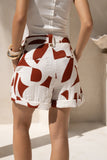 Suki Brown Geo Tailored Shorts Suki Brown Geo Tailored Shorts