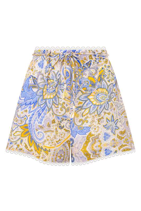Azul Blue Paisley Shorts