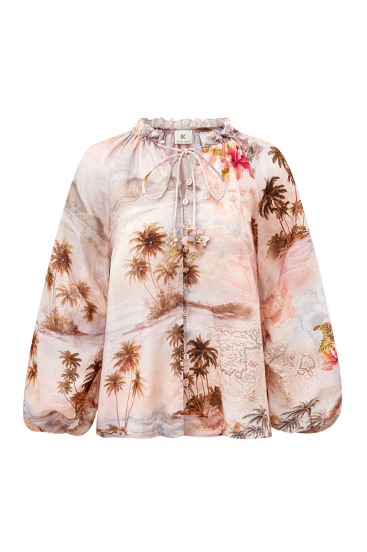 Horizon Pink Tropical Blouse