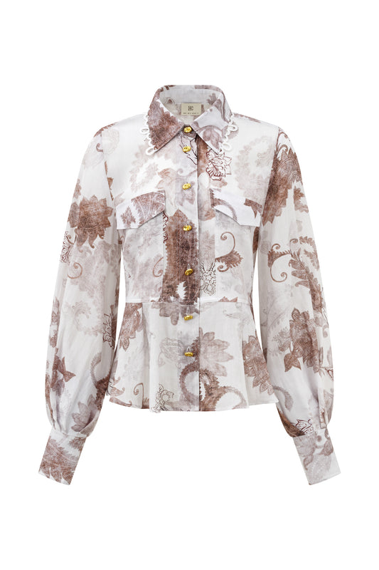 Earth Paisley Brown Shirt