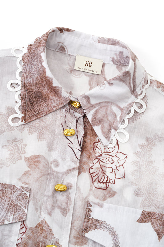 Earth Paisley Brown Shirt