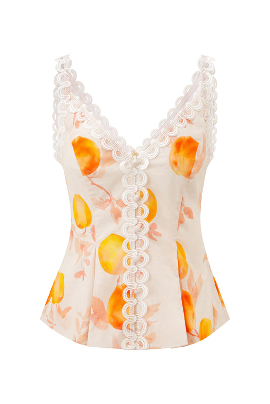 Peach Orchards Orange Cami Top