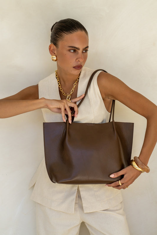 Alex Brown Genuine Leather Tote Bag
