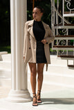 woman wearing short trench coat with open front woman wearing short trench coat with open front