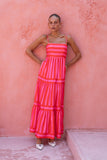 Pippa Pink Red Stripe Maxi Dress Pippa Pink Red Stripe Maxi Dress