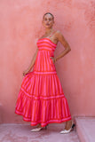 Pippa Pink Red Stripe Maxi Dress Pippa Pink Red Stripe Maxi Dress