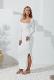 Fia White Asymmetric Bodycon Maxi Dress Fia White Asymmetric Bodycon Maxi Dress