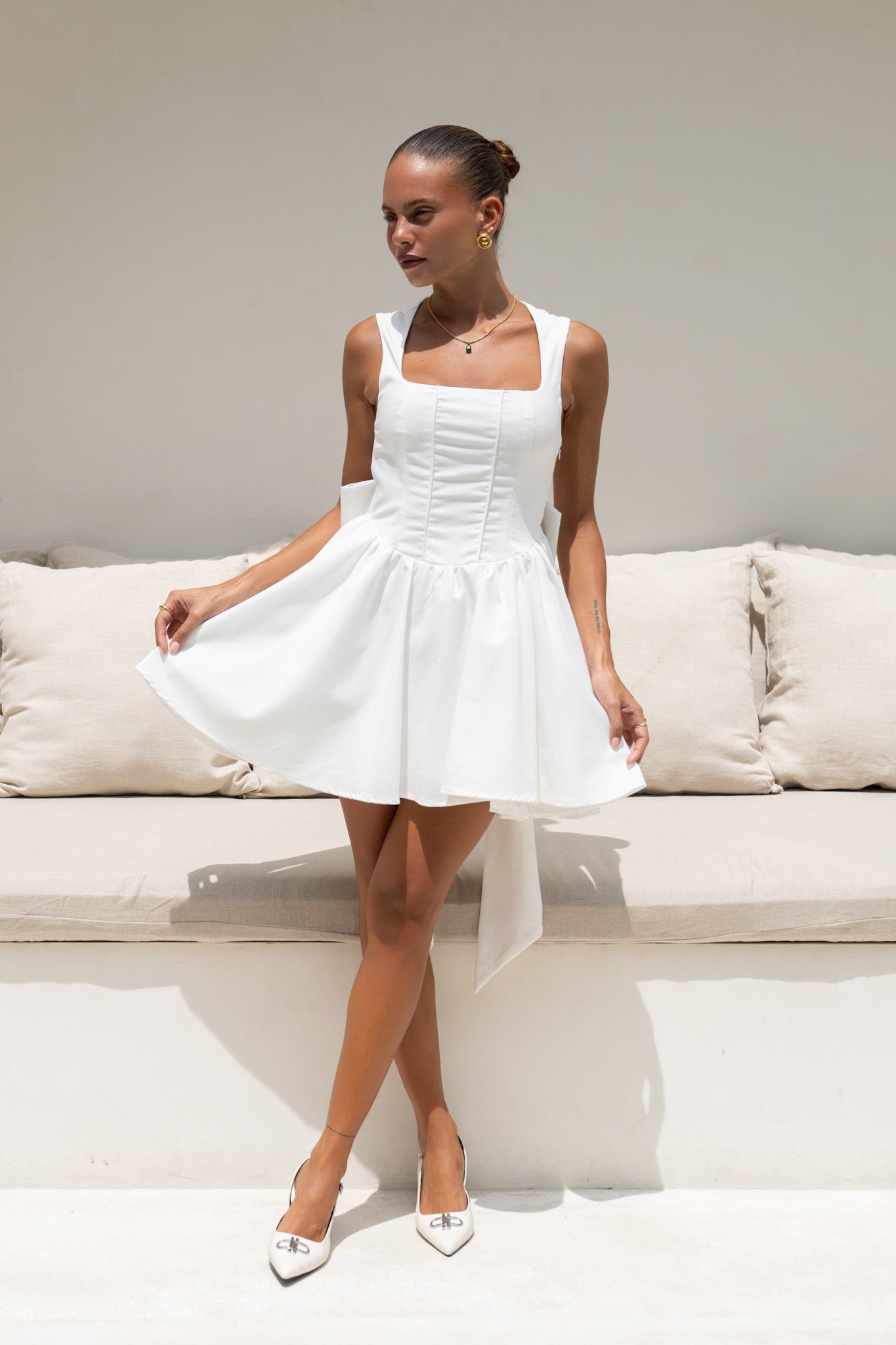 Clara Cream Corset Mini Dress Clara Cream Corset Mini Dress