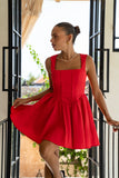 Claire Red Corset Mini Dress Claire Red Corset Mini Dress