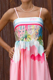 Amalfi Pink Abstract Maxi Dress Amalfi Pink Abstract Maxi Dress
