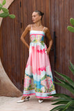 Amalfi Pink Abstract Maxi Dress Amalfi Pink Abstract Maxi Dress