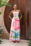 Amalfi Pink Abstract Maxi Dress Amalfi Pink Abstract Maxi Dress