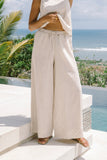 Levie Beige Linen Wide Leg Pants Levie Beige Linen Wide Leg Pants