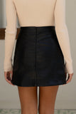 Ren Black Faux Leather PU Mini Skirt Ren Black Faux Leather PU Mini Skirt