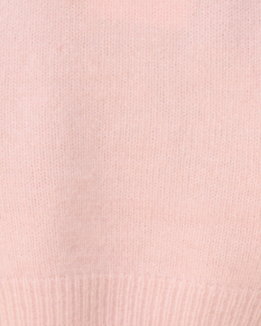 Casey Baby Pink Cropped Knit Jumper