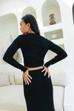 Valerie Black Knit Maxi Skirt Valerie Black Knit Maxi Skirt