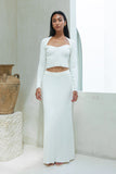Valerie White Knit Maxi Skirt Valerie White Knit Maxi Skirt