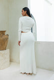 Valerie White Knit Maxi Skirt Valerie White Knit Maxi Skirt