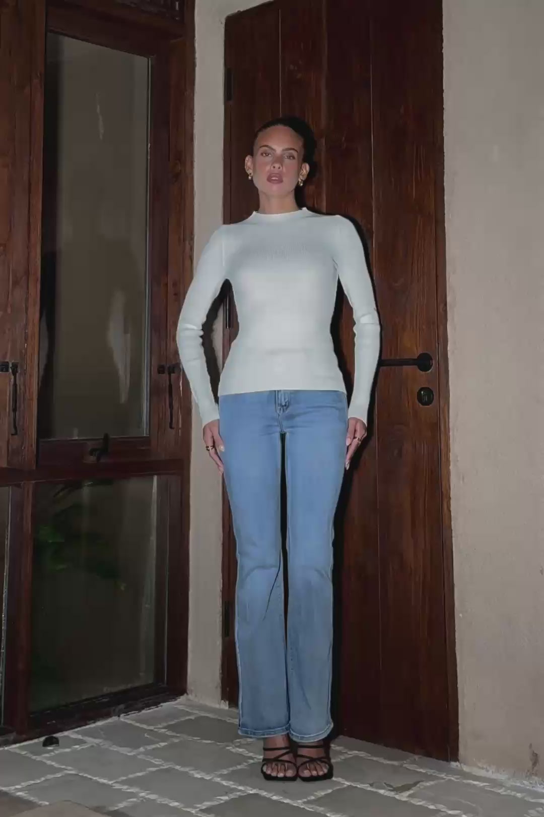 Echo Blue Denim Flared Jeans Echo Blue Denim Flared Jeans