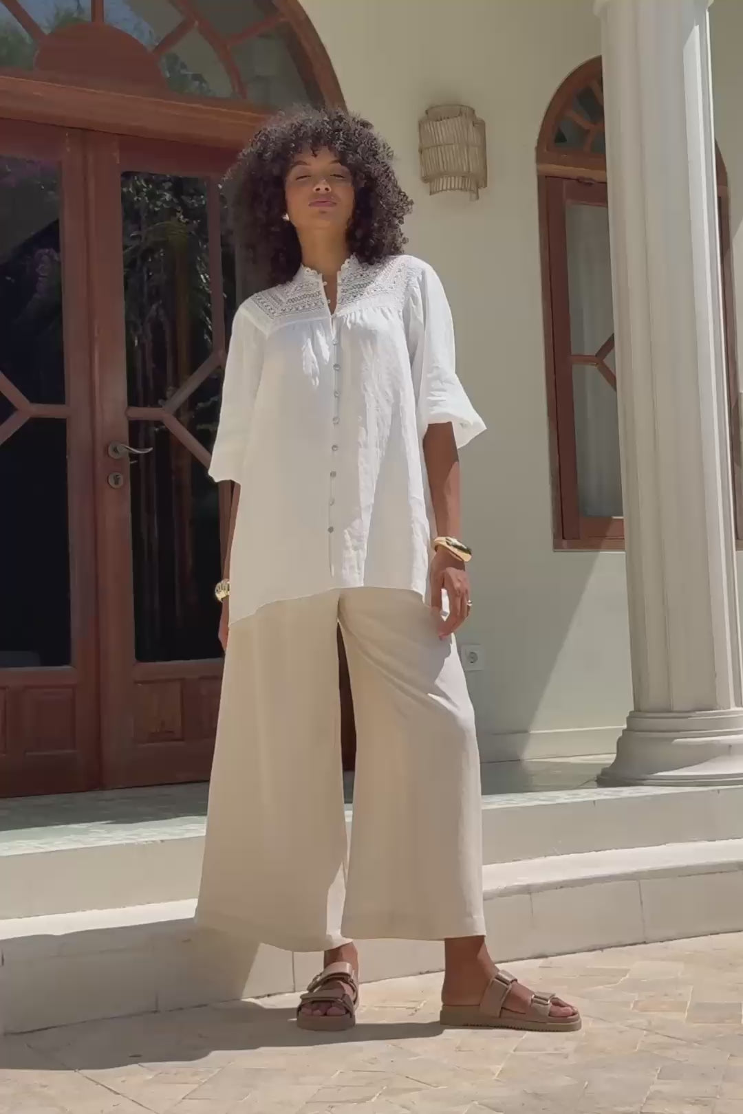 Winelle White Lace Detail Blouse Winelle White Lace Detail Blouse