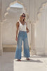 Kristin Blue Denim Wide Straight Leg Cropped Jeans Kristin Blue Denim Wide Straight Leg Cropped Jeans