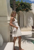 Oriella Cream Brown Polka Dot Contrast Mini Dress Oriella Cream Brown Polka Dot Contrast Mini Dress