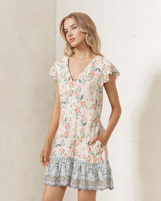 Ilaria Floral Boho Mini Dress