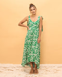 Miah Green Floral High Low Midi Dress Miah Green Floral High Low Midi Dress