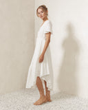 Ina White Midi Dress