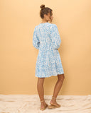 Skyra Blue Boho Button Down Mini Dress Skyra Blue Boho Button Down Mini Dress