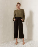 Idy Black Linen Blend Culottes Idy Black Linen Blend Culottes