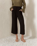Idy Black Linen Blend Culottes Idy Black Linen Blend Culottes