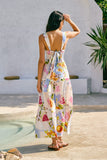 Tutti Blue Tropical Tiered Midi Dress